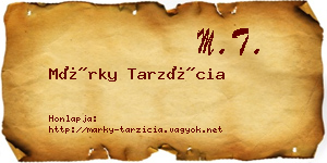 Márky Tarzícia névjegykártya